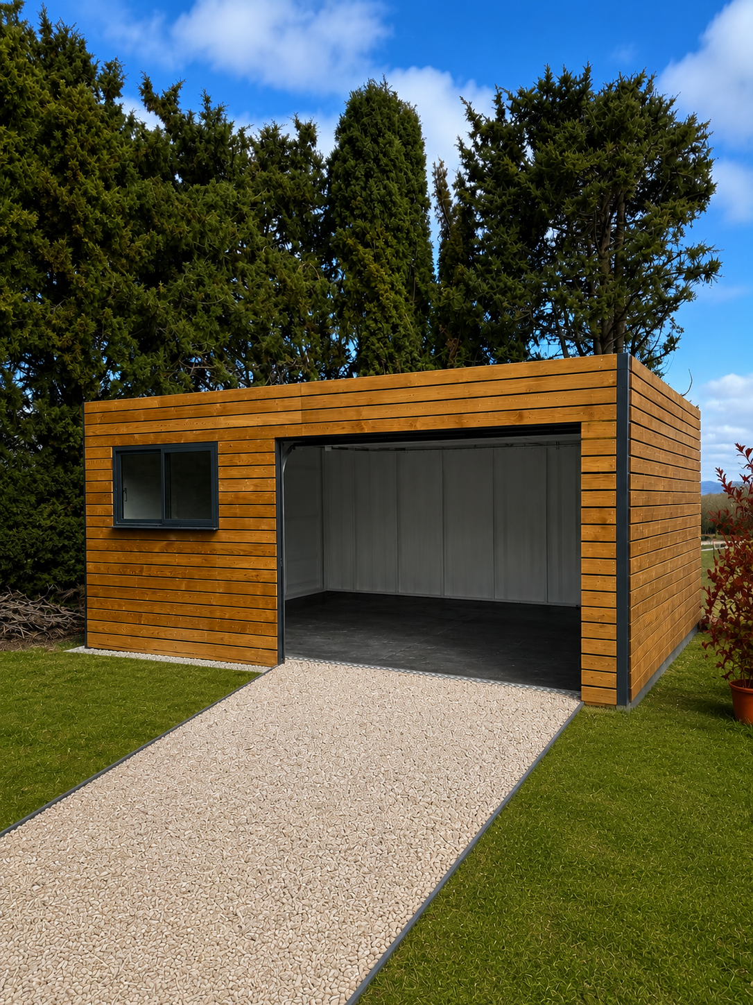 Garage container de 28m² - entièrement équipé