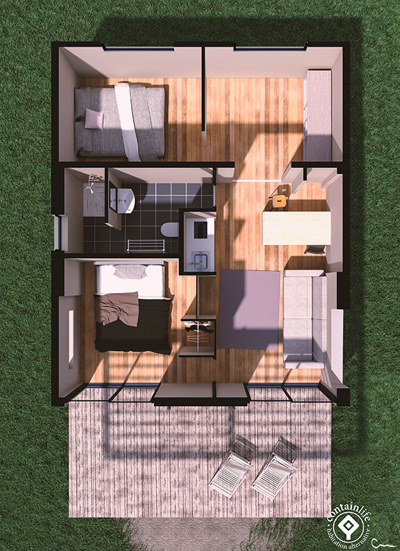 Studio de jardin en container / T3