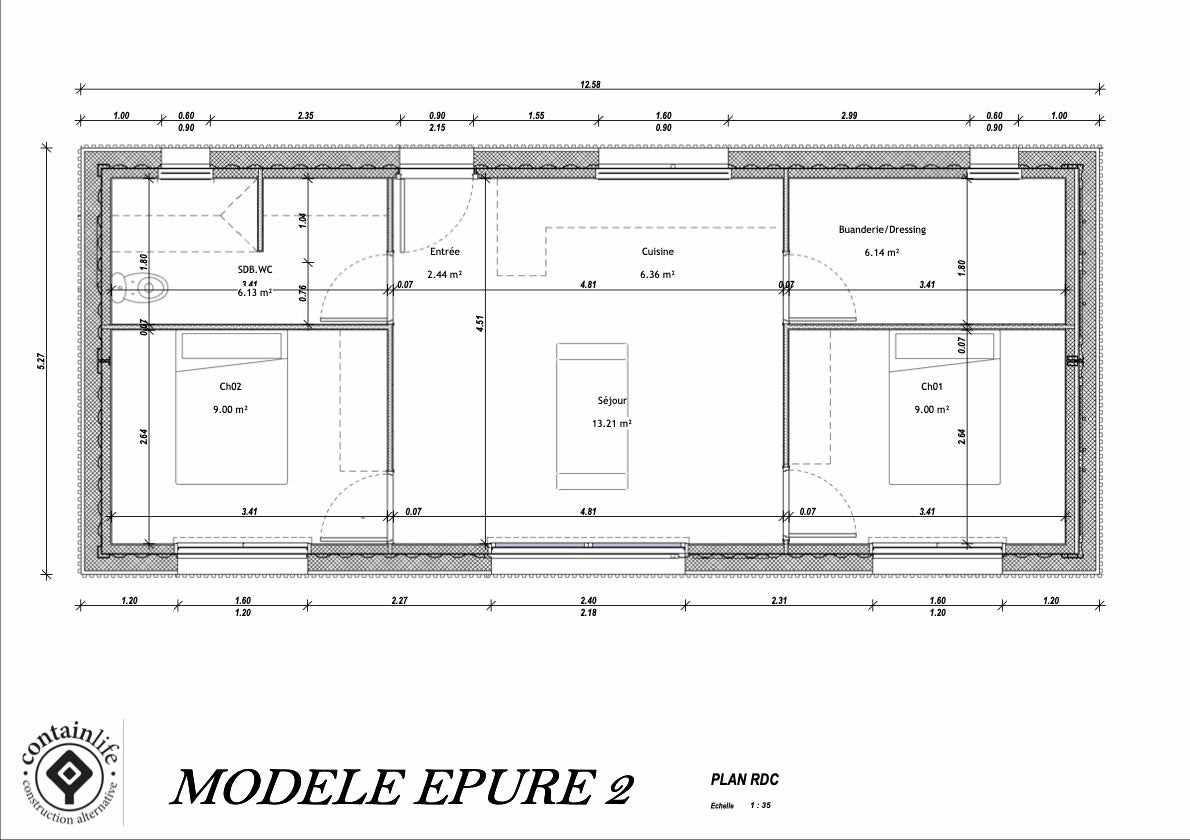 EPURE 2 - maison container de 56 m²