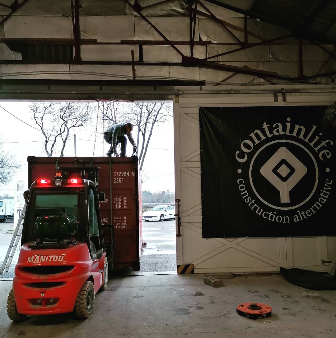Transpalette de l'atelier containlife 